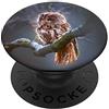 porta cellulare supporto per dito ragazz carino gufo esca notturno uccello animale piume marroni PopSockets PopGrip: Impugnatura per Telefoni Cellulari e Tablet Intercambiabile