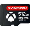 SANDISK scheda microSD per ROG Xbox Ally (X) da 512 GB, con licenza ufficiale Xbox (velocità di lettura fino a 200 MB/s, velocità di scrittura fino a 140 MB/s)