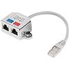 lanberg ad 0026 della S RJ45 Maschio a Femmina RJ45 2 X Splitter Fast Ethernet Adattatore a T Grigio