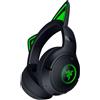 Razer Kraken Kitty V2 BT - Auricolare RGB Bluetooth senza fili con orecchie da gattino per giochi e streaming (325g, driver TriForce da 40mm, Bluetooth 5.2, microfono a cancellazione di rumore) Nero