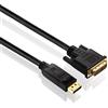 PureLink PI5200-030 Cavo adattatore da DisplayPort a DVI-D (FullK 2K (1080p), Ethernet), (connettore DisplayPort (20 pin) a connettore DVI-D (18 + 1 pin), certificato, 3.00m, nero
