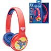 Lexibook - Superman - Cuffie Audio per Bambini 2-in-1 Bluetooth e con Cavo - Stereo, wireless, con filo, volume limitato, pieghevoli, regolabili, per bambina/bambino, rosso/blu, HPBT010SU