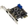 KALEA-INFORMATIQUE Scheda controller LAN PCIe to GIGABIT ethernet e USB 3.0, 2 porte esterne e 2 porte interne su connettore USB3 a 19 pin