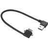 System-S - Cavo Dati Corto per Samsung Galaxy S5, con Micro USB 3.0, per la Ricarica di dispositivi, Cavo ad Angolo retto, 26 cm