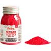 Decora, 9262105 Confezione da 100 G Zucchero Glitterato Rosso, extra fine, dai colori intensi e brillanti, Made in Italy