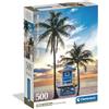 Clementoni - Puzzle 500 Pezzi per Adulti e Ragazzi, Collection, Tema Miami Beach, Compact Box con Poster Incluso, Idea Regalo Uomo e Donna, Made in Italy, 49x36 cm, 35574