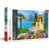 Trefl - Vista sul Lago di Como - Puzzle da 1000 pezzi - Puzzle che raffigura una splendida vista da una finestra sul paesaggio italiano, per adulti e bambini dai 14 anni in su