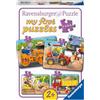 Ravensburger Puzzle per bambini Ravensburger - 05717 animali in cantiere - 2,4,6,8 pezzi il mio primo puzzle per bambini dai 2 anni in su