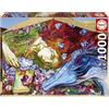 Educa - Puzzle 1000 pezzi Sant Jordi, Lily Brick | Puzzle arte urbana | Misura 68x48 cm | Include colla Fix | Per adulti 14+ (19926)