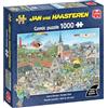 Jan Van Haasteren JVH - Pensionamento isolano, Island Retreat, puzzle per adulti, cartone riciclato al 100%, 1000 pezzi, Jumbo