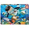 Educa - Puzzle da 500 pezzi per adulti e bambini | Selfie sotto l'Acqua | Pezzi perfettamente finiti e sicuri per i bambini | Misura 48 x 34 cm | Da 11 anni (17647)