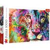 Trefl - Leone Colorato - Puzzle 1000 Pezzi - Ritratto di un Leone, Puzzle Moderno Fai da Te, Intrattenimento Creativo, Divertimento, Puzzle Classici con Animali, per Adulti e Bambini dai 12 Anni
