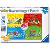 Ravensburger - Pokémon, Puzzle Educativo Per Bambini 7+ Anni, 150 Pezzi XXL | Puzzle XXL da 150 pezzi a tema Pokémon, gioco educativo e divertente, ideale come regalo originale per bambini dai 7 anni.