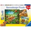 Ravensburger 09330 - Animali Del Mondo Puzzle, 3 x 49 Pezzi