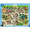 Ravensburger Puzzle per bambini Ravensburger - Ali Mitgutsch: In the zoo - Puzzle con cornice da 30-48 pezzi per bambini dai 4 anni in su