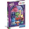 Clementoni - Puzzle per Bambini 104 Pezzi Supercolor, per Bambini 6+ Anni, Illustrazione Disney Inside Out 2, Idea Regalo, Made in Italy, 27x38 cm, 25072