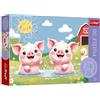 Trefl - The Treflik Family, Vita felice in campagna - Puzzle da 30 pezzi - Puzzle colorati con animali, intrattenimento creativo, divertimento per bambini dai 3 anni in su