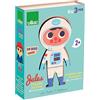 Vilac - Puzzle Jules da vestire - Ingela P.Arrhenius - Giocattolo in legno - Gioco educativo - Gioco di immaginazione - Metodo Montessori - per bambini da 2 anni, blu