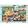 Schmidt Spiele 56533 Funny Cat Crowding, puzzle per bambini da 150 pezzi in cartone erba
