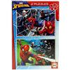 Educa - Puzzle Spider-Man | 2x100 pezzi Puzzle Set | Spiderman Marvel Supereroi | dai 6 anni (18101)