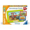 Ravensburger Tiptoi Puzzle 00227 - Primi 3 puzzle: veicoli, simpatici puzzle a cornice per bambini dai 2 anni in su