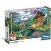 Clementoni - Puzzle 500 Pezzi per Adulti e Ragazzi, Collection, Tema Casa Vecchia Scarpa, Compact Box, Idea Regalo Uomo e Donna, Made in Italy, 49x36 cm, 35596