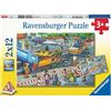 Ravensburger - Puzzle Work in progress, Collezione 2x12, 2 Puzzle da 12 Pezzi, Età Raccomandata 3+ Anni