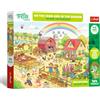 Trefl - The Treflik Family, in fattoria e in giardino - 104 pezzi - Puzzle educativo, etichette in inglese, per bambini dai 4 anni in su