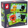 Janod Puzzle Animali e Le Loro Ombre, 12 Puzzle 2 Pezzi in Cartone, Gioco Educativo, Motricità Fina e Concentrazione, Prodotto FSC e Inchiostri Vegetali, Fabbricazione Francese, dai 2 Anni, J02701