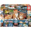 Educa - Puzzle Gattini in Valigia | 200 pezzi Puzzle | Gatti, Puzzle Bambini e Adulti | dai 6 anni (18065)
