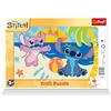 Trefl - Lilo & Stitch, All'ombra delle palme - Puzzle incorniciato per bambini piccoli, 15 pezzi grandi, per bambini dai 3 anni in su