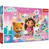 Trefl - Gabby's Dollhouse, Gabby's Cat World - 24 Maxi Puzzle - 24 pezzi grandi, intrattenimento creativo, per bambini dai 3 anni in su