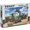 Schmidt CGS_56256 Puzzle: 100 Tractor Cargo Front Loader Fendt, Multicolor
