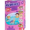 Noris 6 primi puzzle - attività, divertimento puzzle per bambini dai 2 anni in su, parti extra grandi, scene quotidiane come lettura, cottura e ciclismo, set puzzle per bambini per promuovere abilità