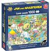 Jan Van Haasteren JVH - Campeggio in Les Bois - Camping in The Forest - Puzzle per adulti, cartone riciclato al 100%, 1000 pezzi, Jumbo
