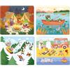Vilac Puzzle Evolutivo Tema Vacanze Gioco Educativo in Legno Bambini dai 2 Anni | Difficoltà progressiva adattata | illustrazioni estive colorate | sviluppa motricità fine e logica | idea regalo ludica oggi
