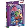 Clementoni 25067 Puzzle per Bambini 104 Pezzi Supercolor, per Bambini 6+ Anni, Illustrazione con Personaggi dal Cartone Disney Inside Out 2, Idea Regalo, 48.5 x 33.5 cm