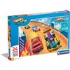 Clementoni- Hot Wheels Supercolor Wheels-24 Maxi Pezzi Bambini 3 Anni, Puzzle Cartoni Animati, Made in Italy, Multicolore, 28523