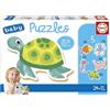 Educa - Baby Puzzle Animali Acquatici | 5in1 Baby Puzzle 3/4/5 pezzi | Animali Acqua, Primo Puzzle | dai 2 anni (19951)