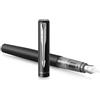 Parker Penna stilografica Vector XL | Laccatura nero metallizzato su ottone | Pennino medio con ricarica di inchiostro blu | Confezione regalo
