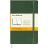 Moleskine Classic Notebook, Taccuino a Righe, Copertina Rigida e Chiusura Elastica, Formato Pocket 9 x 14 cm, Colore Verde Mirto, 192 Pagine