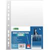 D.RECT | Buste Perforate Trasparenti | Formato A4 | 45 Micron | Confezione da 100 Unità | Busta Forata| Lucide, Finitura liscia | Tasche in Polipropilene