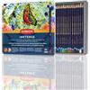 Derwent Inktense Scatola in Metallo da 24 Matite Acquerellabili Permanenti con Anima da 4 mm, Solubili in Acqua, Adatte per Colorare e Dipingere, 700929