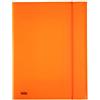 Favorit 400102282 Cartella 3 Lembi con Elastico, 24x33 cm, Arancione Fluo
