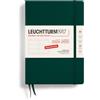 LEUCHTTURM1917 370629 - Agenda settimanale 2025, formato A5, copertina rigida, 18 mesi, 80 g, a righe, verde Forest