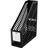 D.RECT 007220, Portariviste in stile classico, per riporre documenti, quaderni e cartelline fino al formato A4-C4, larghezza: 90 mm, colore: Nero