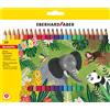 Eberhard Faber 511425 - Set di matite colorate Colori, 24 matite colorate jumbo in forma triangolare ergonomica