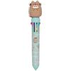 Grupo Erik Pusheen Penna Multicolore 10 Colori | Pusheen Gadget | a Scatto, Topper 3D, Cancelleria Scuola, Regalo Bambina 10 Anni