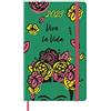 Moleskine Agenda Giornaliera 2023, Agenda 12-Mesi, Edizione Limitata Frida Kahlo, Agenda Giornaliera con Copertina Rigida e Chiusura Elastica, Formato Large 13 x 21 cm, Colore Verde