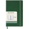 Moleskine Weekly Planner, Agenda Settimanale con Spazio per Note 12 Mesi 2025, Copertina Rigida e Chiusura Elastica, Colore Verde Mirto, Formato Pocket 9x14 cm